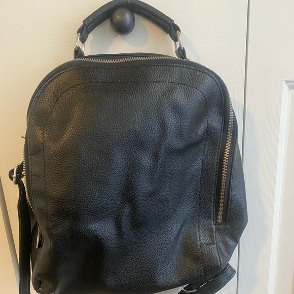 Handbags - Black Leather Backpack